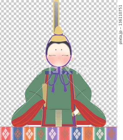 雛祭り 雛人形の和風ベクターイラスト 雛祭り 雛人形の和風ベクターイラスト 136110751
