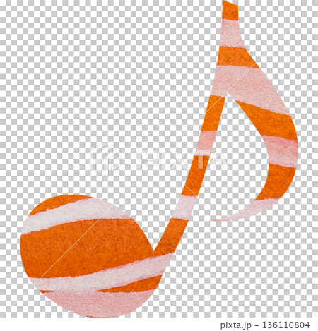 Beautiful watercolor illustration of an eighth note image Beautiful watercolor illustration of an eighth note image 136110804