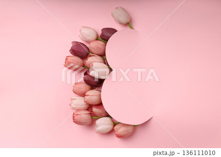 Pink tulips arranged for Women's Day on 8 March Pink tulips arranged for Women's Day on 8 March 136111010