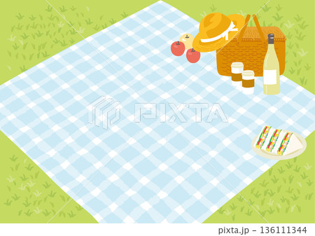 ピクニック　背景イラスト 136111344