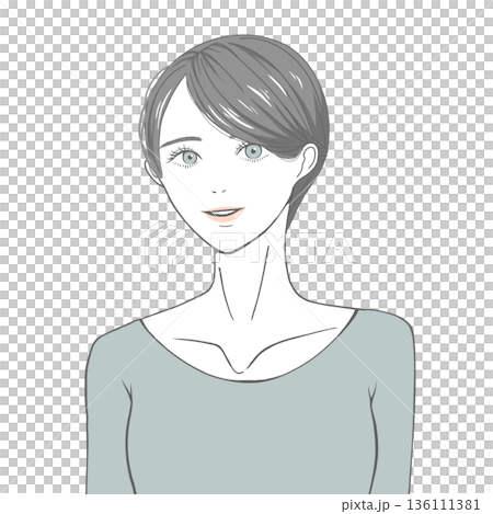 Woman looking straight ahead (black hair, brown hair, blonde hair) Woman looking straight ahead (black hair, brown hair, blonde hair) 136111381