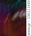 Abstract multicolor textured background with grain noise. Dynamic movement and modern art concept for design and print. Multilayered rich dark artistic background. 136111489