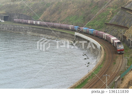 海岸線をゆく貨物列車 海岸線をゆく貨物列車 136111830