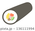 かわいい節分のイラスト_恵方巻き 136111994