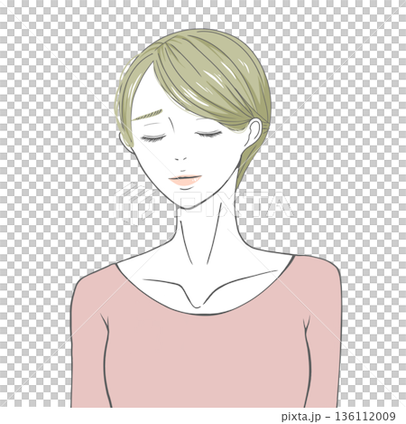 閉上眼睛的女人（金髮） 136112009