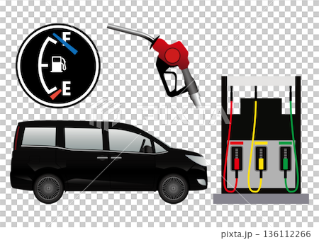 Gas station and car 136112266