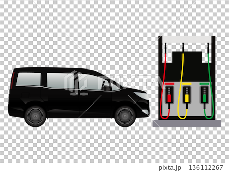 Gas station and car 136112267