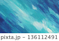 青色の筆致が流れる抽象アート ダイナミックな背景素材 136112491