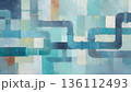 配管のような形状を組み合わせた抽象アート テクスチャ背景 136112493