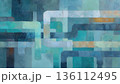 構造的な配管デザインの抽象画 アート背景素材 136112495
