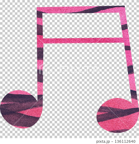Beautiful watercolor illustration of a sixteenth note icon Beautiful watercolor illustration of a sixteenth note icon 136112640