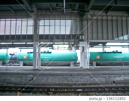 JR信越本線の篠ノ井駅ホーム（長野県長野市篠ノ井） 136112802