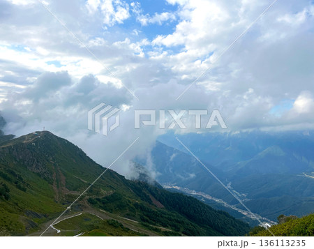 Ridge of Mount Aibga in Krasnaya Polyana Sochi 136113235