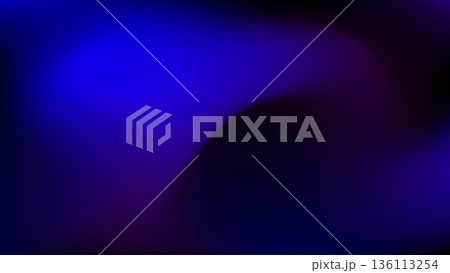 Abstract dark blue liquid neon blurred soft colourful gradient background. Gradient mesh. Modern template for design concepts, wallpapers, presentations, posters, prints and web. Vector illustration. 136113254