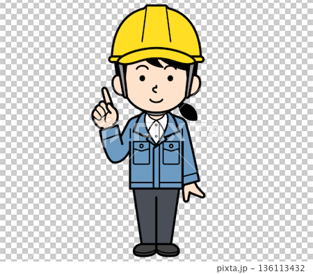 一名戴著頭盔的女工地主管正在指著什麼 一名戴著頭盔的女工地主管正在指著什麼 136113432