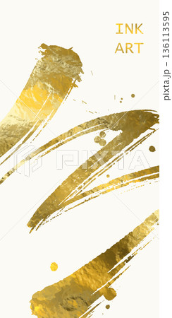 Vector White and Gold Design illustration 136113595
