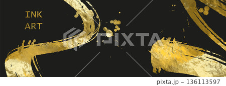 Vector Black and Gold Design illustration Vector Black and Gold Design illustration 136113597