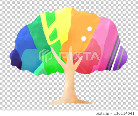 彩虹樹，一棵色彩繽紛的樹，是多樣性的象徵。 136114041