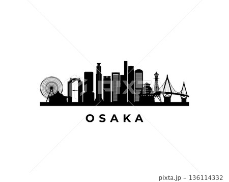 Vector Osaka skyline. Vector Osaka skyline. 136114332