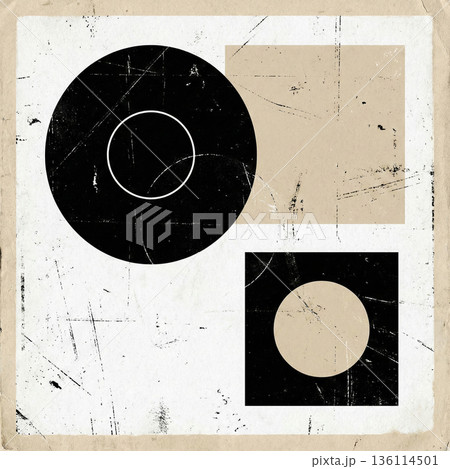 Mono Shapes on Paperのイラスト素材 [136114501] - PIXTA