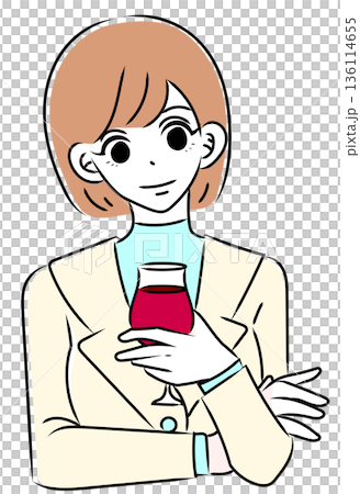 品酒的職場女性 品酒的職場女性 136114655