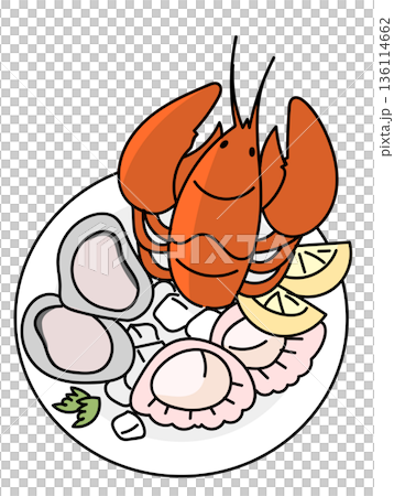 Lobster and seafood platter 136114662