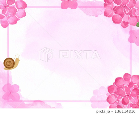 アジサイ　水彩 136114810