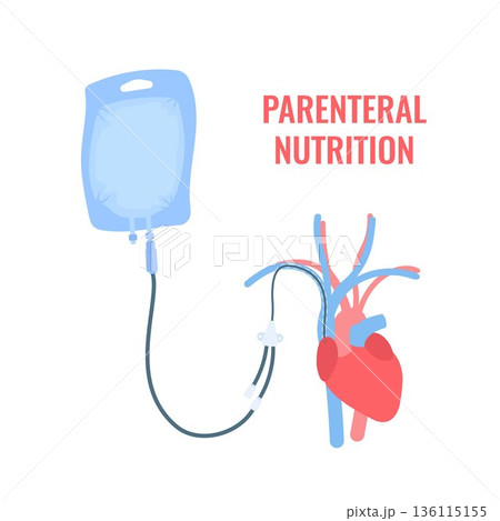 Parenteral nutrition bag system for intravenous feeding therapy 136115155