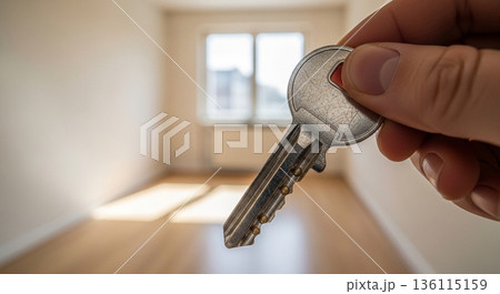 空の部屋と鍵、新しい暮らしの入口 136115159
