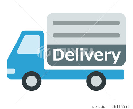 シンプルなトラックのアイコン 136115550