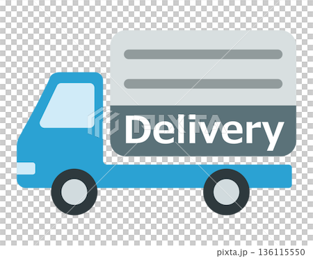 シンプルなトラックのアイコン 136115550