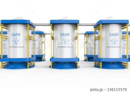 Smr or small modular nuclear reactors power plant isolated Smr or small modular nuclear reactors power plant isolated 136115579