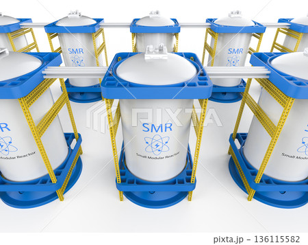 Smr or small modular nuclear reactors power plant isolated Smr or small modular nuclear reactors power plant isolated 136115582