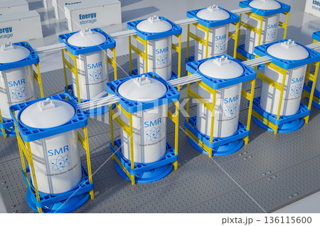 Smr or small modular nuclear reactors with energy storage system Smr or small modular nuclear reactors with energy storage system 136115600