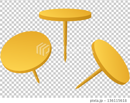 一組三種顏色漸層的圖釘示意圖 136115618