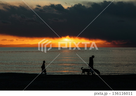 逗子海岸夕景 逗子海岸夕景 136116011