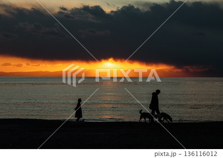 逗子海岸夕景 136116012