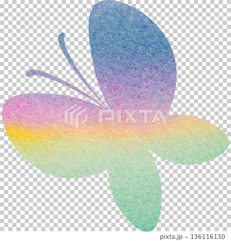 Beautiful watercolor butterfly icon image illustration Beautiful watercolor butterfly icon image illustration 136116130