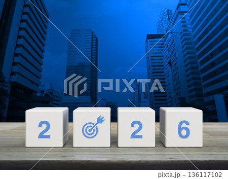Happy new year 2026 success concept Happy new year 2026 success concept 136117102
