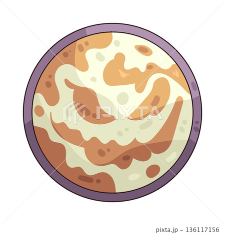 illustration of scary full moon face illustration of scary full moon face 136117156