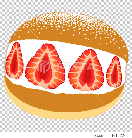 マリトッツォのイラスト 136117209