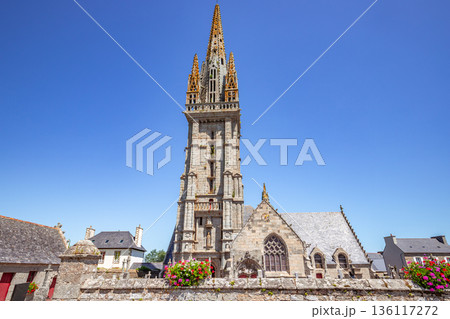 Parish close church of Goulven, finistere, brittany, france 136117272