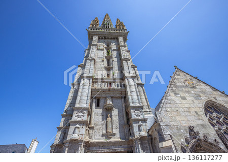 Parish close church of Goulven, finistere, brittany, france 136117277