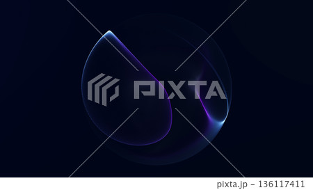 Abstract purple plasma sphere with smooth wavy light structure on dark background. Minimalistic glowing energy form with soft gradients and futuristic digital atmosphere. Abstract purple plasma sphere with smooth wavy light structure on dark background. Minimalistic glowing energy form with soft gradients and futuristic digital atmosphere. 136117411