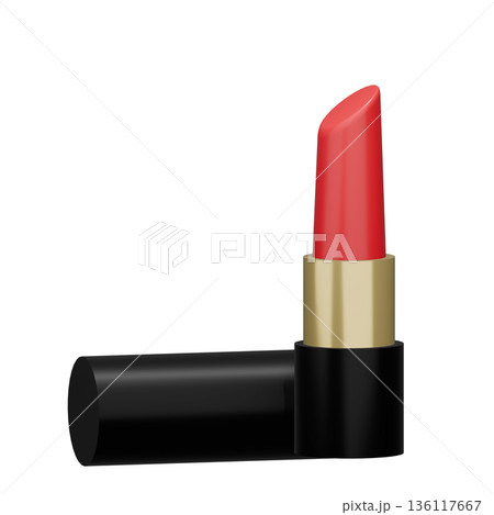 黒いケースの赤いリップ 136117667