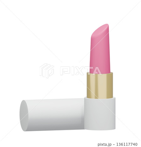 白いケースのピンクのリップ 136117740