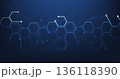 Technology hexagon diagram on a dark blue background concept. 136118390