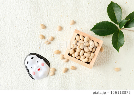豆まき、節分イメージ 豆まき、節分イメージ 136118875