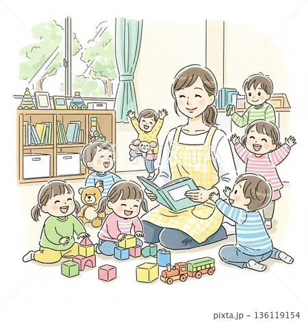 保育士のイラスト 136119154