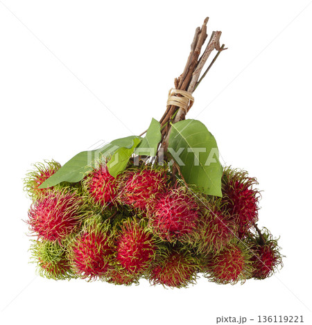 Rambutan sweet and delicious fruit isolated on a white background Rambutan sweet and delicious fruit isolated on a white background 136119221